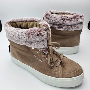 Skechers High Topped Fur Sneakers NWT 11